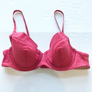 THIRDLOVE Chevron Contour Demi Bra Pink Underwire Womens 34B